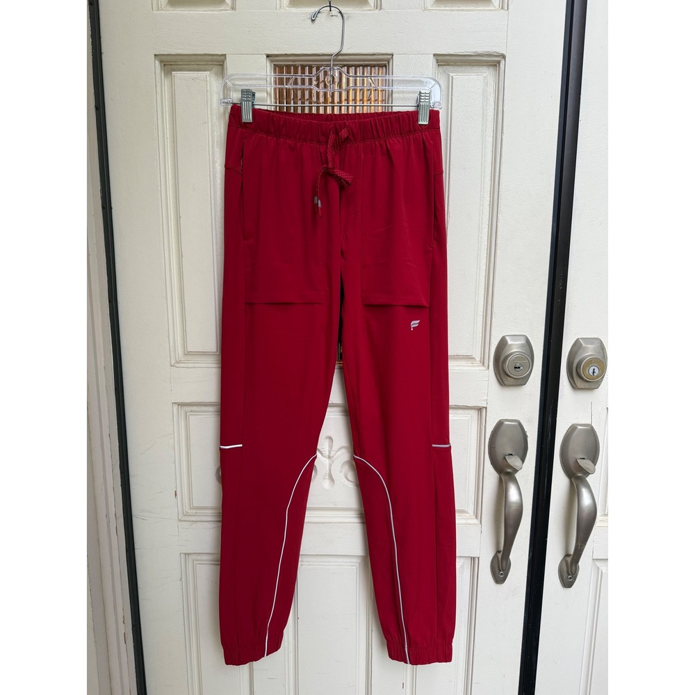 Fabletics Womens Holly Berry Jogger Red Activewear Pants Drawstring Size XS‎ NWT
